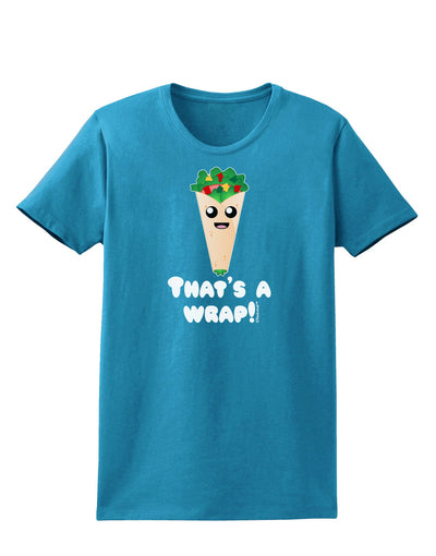 Thats A Wrap Cute Wrap Womens Dark T-Shirt-TooLoud-Turquoise-X-Small-Davson Sales