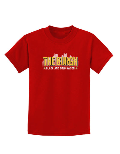 The Burgh Childrens Dark T-Shirt-Childrens T-Shirt-TooLoud-Red-X-Small-Davson Sales