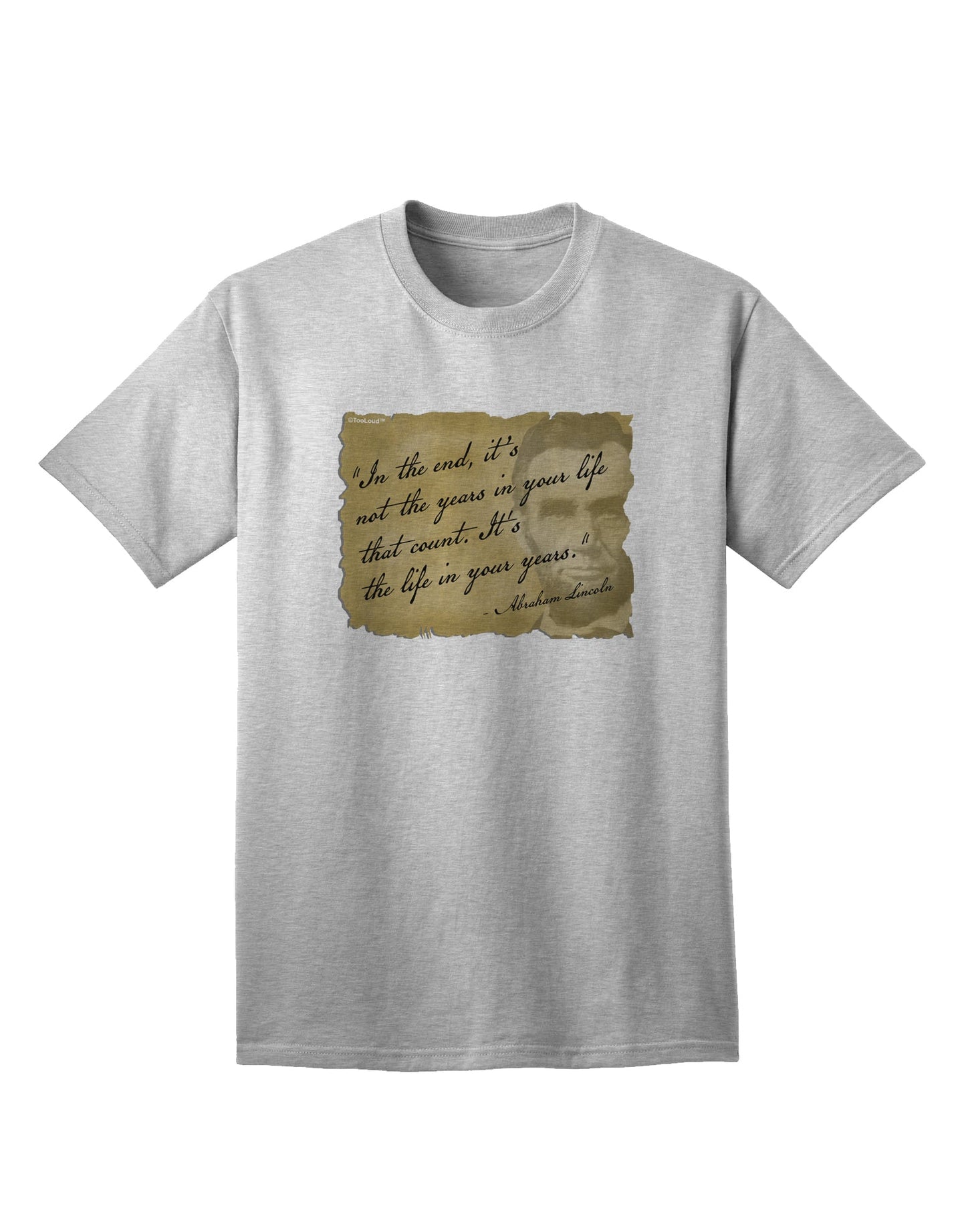 The Exquisite Lincoln Adult T-Shirt by TooLoud: Embrace Timeless Style-Mens T-shirts-TooLoud-AshGray-Small-Davson Sales