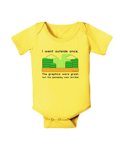 The Gameplay Was Terrible Baby Romper Bodysuit-Baby Romper-TooLoud-Yellow-06-Months-Davson Sales