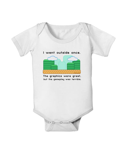 The Gameplay Was Terrible Baby Romper Bodysuit-Baby Romper-TooLoud-White-06-Months-Davson Sales