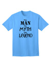 The Iconic Adult T-Shirt: Embrace the Legend with The Man The Myth The Legend Collection by TooLoud-Mens T-shirts-TooLoud-Aquatic-Blue-Small-Davson Sales