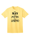 The Iconic Adult T-Shirt: Embrace the Legend with The Man The Myth The Legend Collection by TooLoud-Mens T-shirts-TooLoud-Yellow-Small-Davson Sales