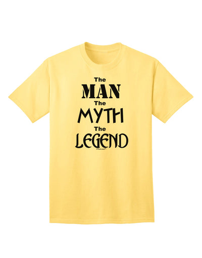 The Iconic Adult T-Shirt: Embrace the Legend with The Man The Myth The Legend Collection by TooLoud-Mens T-shirts-TooLoud-Yellow-Small-Davson Sales