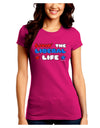 The Liberal Life Juniors Petite Crew Dark T-Shirt-T-Shirts Juniors Tops-TooLoud-Hot-Pink-Juniors Fitted Small-Davson Sales