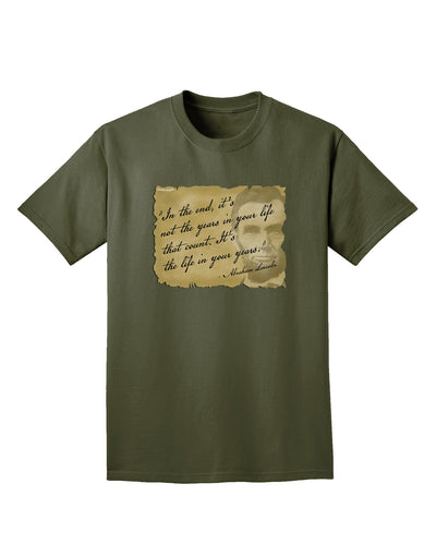 The Life In Your Years Lincoln Adult Dark T-Shirt by TooLoud-Mens T-Shirt-TooLoud-Military-Green-Small-Davson Sales