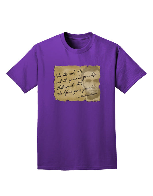 The Life In Your Years Lincoln Adult Dark T-Shirt by TooLoud-Mens T-Shirt-TooLoud-Purple-Small-Davson Sales