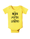 The Man The Myth The Legend Baby Romper Bodysuit by TooLoud-Baby Romper-TooLoud-Yellow-06-Months-Davson Sales