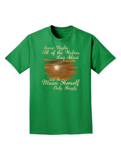 The Moon Herself Howls Adult Dark T-Shirt-Mens T-Shirt-TooLoud-Kelly-Green-Small-Davson Sales