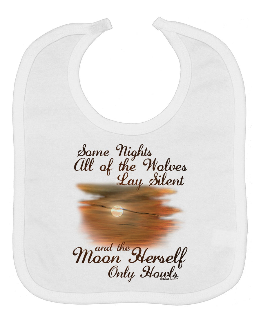 The Moon Herself Howls Baby Bib