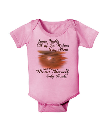 The Moon Herself Howls Baby Romper Bodysuit-Baby Romper-TooLoud-Pink-06-Months-Davson Sales