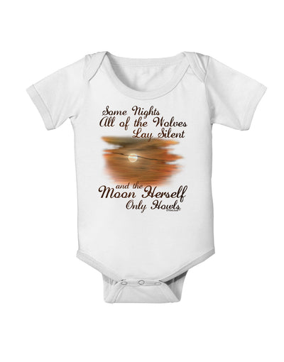 The Moon Herself Howls Baby Romper Bodysuit-Baby Romper-TooLoud-White-06-Months-Davson Sales