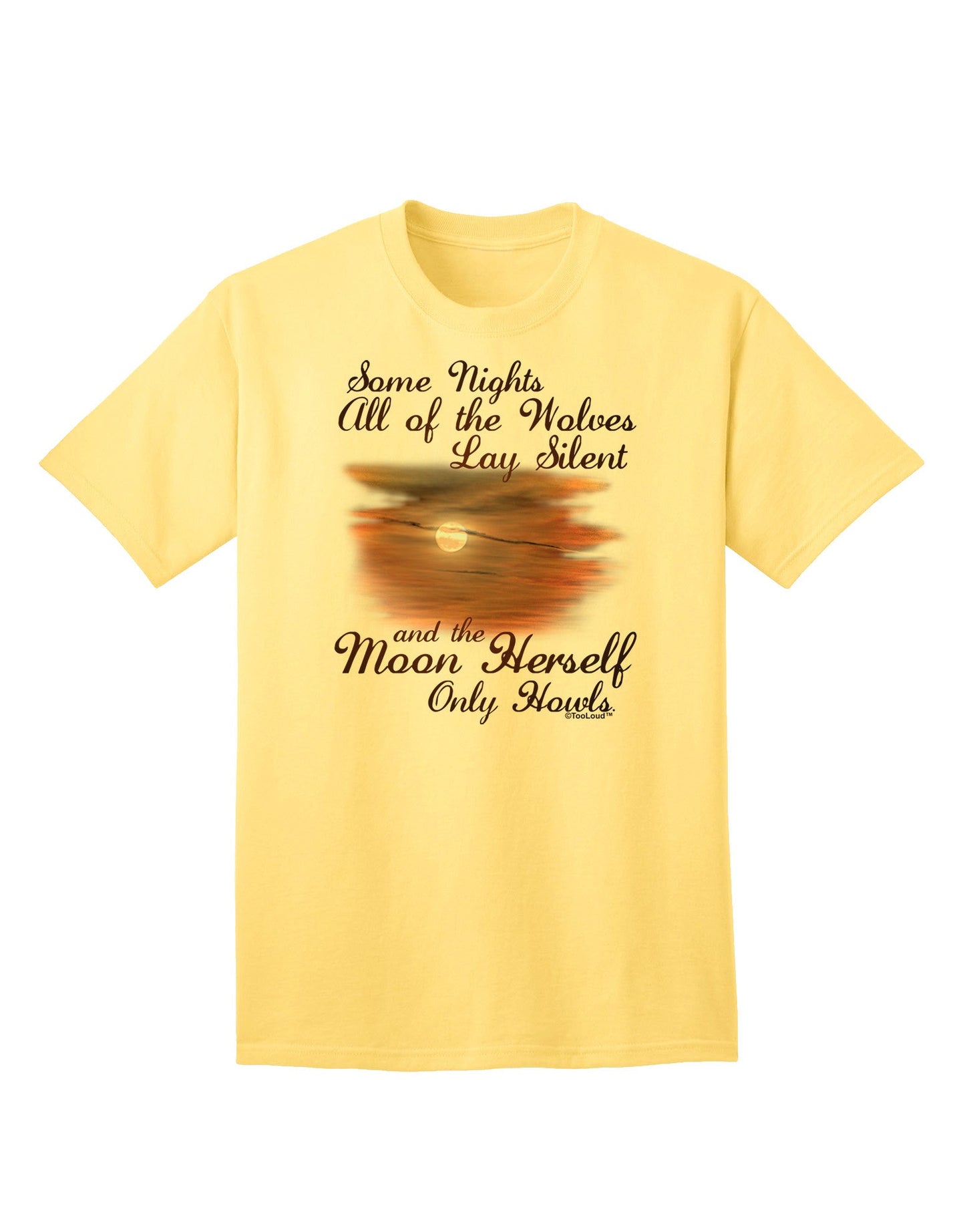 The Moon Herself Howls - Premium Adult T-Shirt Collection-Mens T-shirts-TooLoud-Yellow-Small-Davson Sales