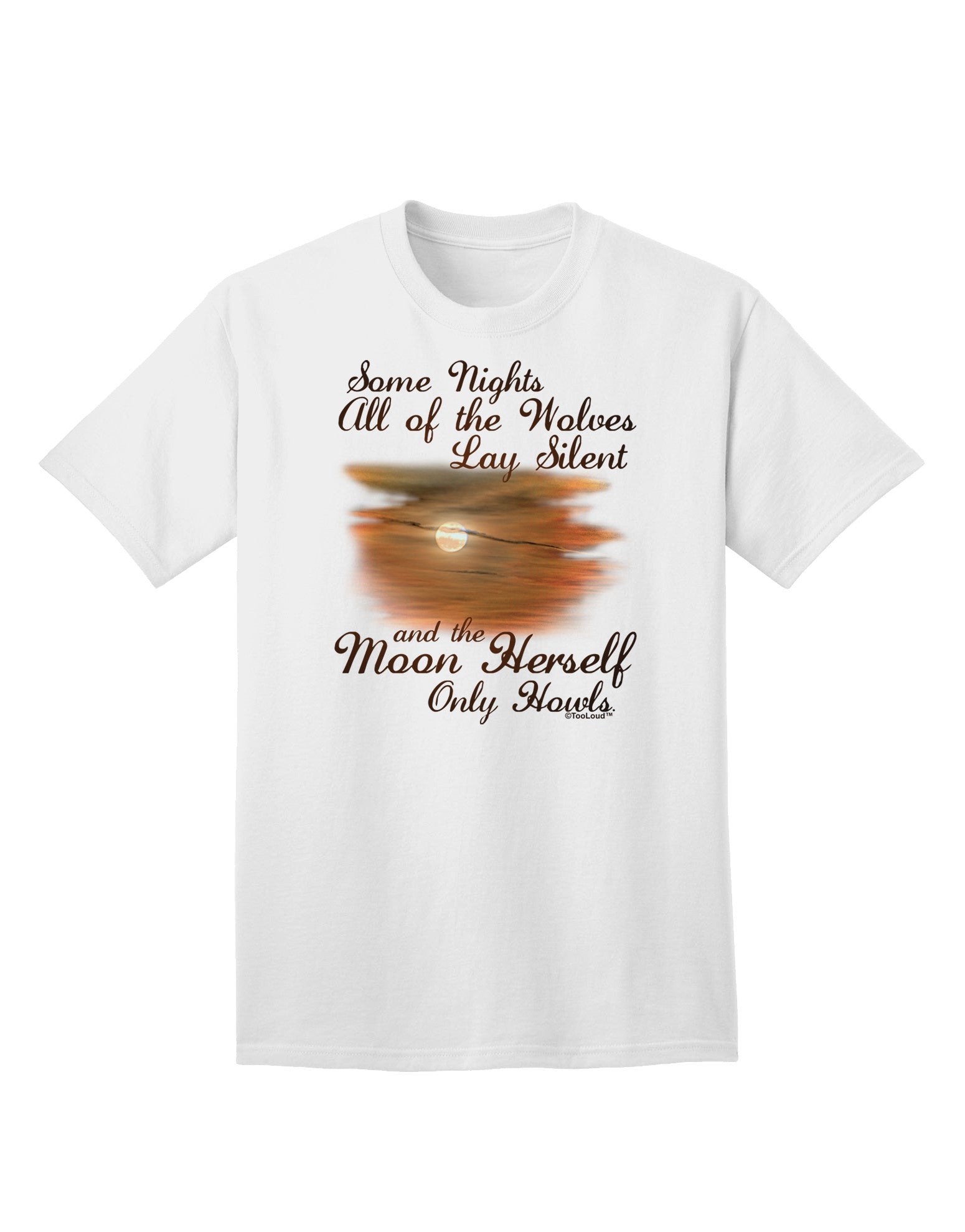 The Moon Herself Howls - Premium Adult T-Shirt Collection-Mens T-shirts-TooLoud-White-Small-Davson Sales