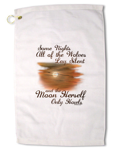 The Moon Herself Howls Premium Cotton Golf Towel - 16 x 25 inch-Golf Towel-TooLoud-16x25"-Davson Sales