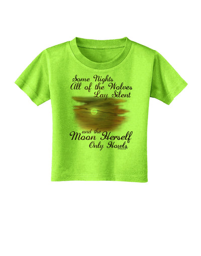 The Moon Herself Howls Toddler T-Shirt-Toddler T-Shirt-TooLoud-Lime-Green-2T-Davson Sales