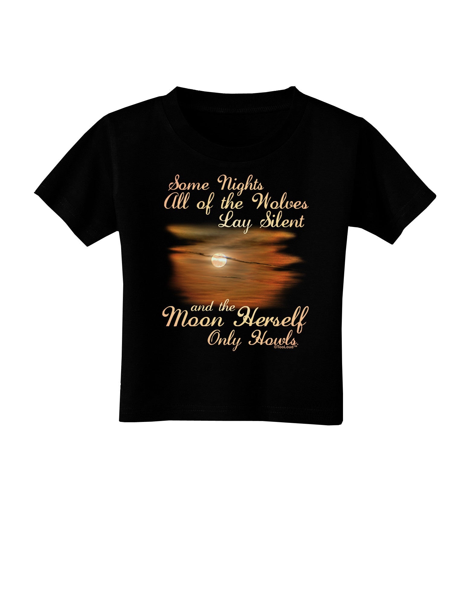 The Moon Herself Howls Toddler T-Shirt Dark-Toddler T-Shirt-TooLoud-Black-2T-Davson Sales