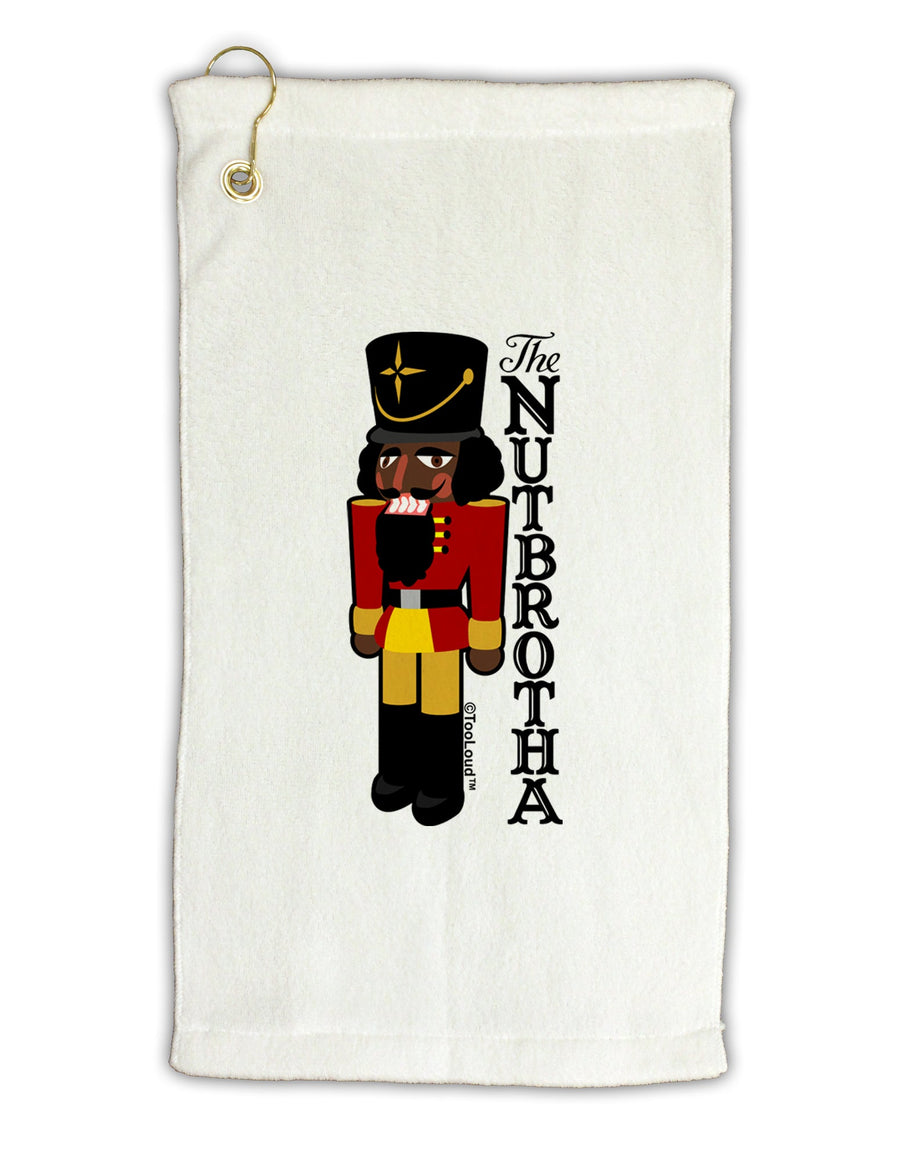 The Nutbrotha - Black Nutcracker Micro Terry Gromet Golf Towel 16 x 25 inch by TooLoud-Golf Towel-TooLoud-White-Davson Sales