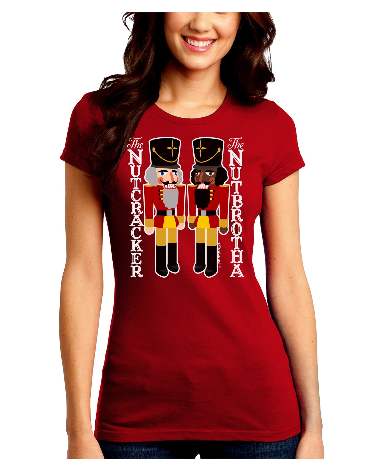 The Nutcracker and Nutbrotha Juniors Petite Crew Dark T-Shirt-T-Shirts Juniors Tops-TooLoud-Red-Juniors Fitted Small-Davson Sales