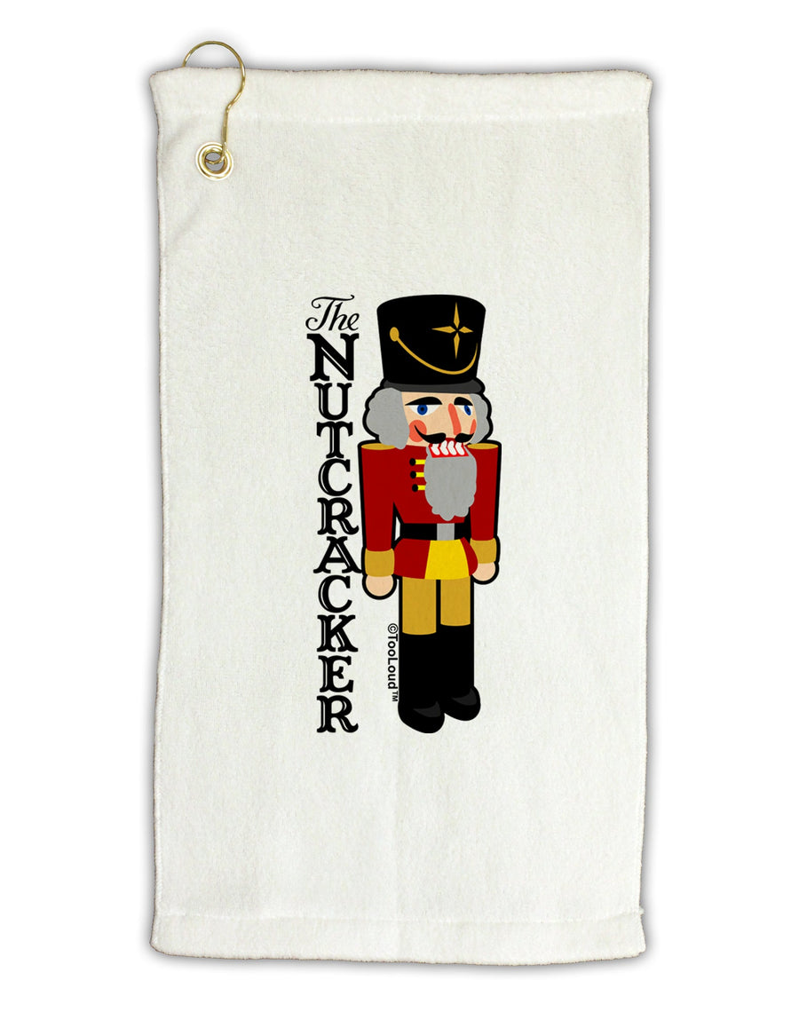 The Nutcracker with Text Micro Terry Gromet Golf Towel 16 x 25 inch by TooLoud-Golf Towel-TooLoud-White-Davson Sales