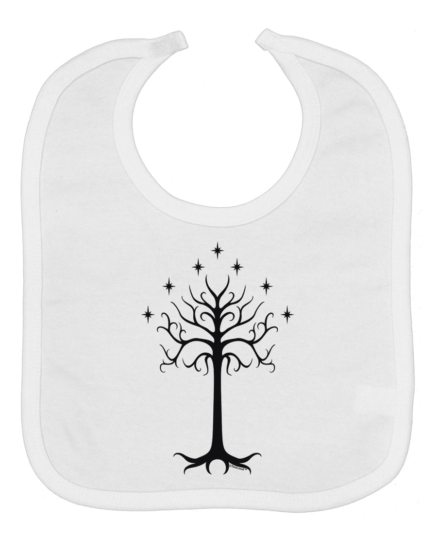 The Royal White Tree Baby Bib by TooLoud