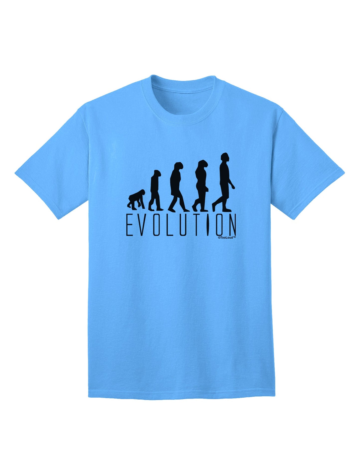 The Sophisticated Evolution of Man Adult T-Shirt by TooLoud-Mens T-shirts-TooLoud-Aquatic-Blue-Small-Davson Sales