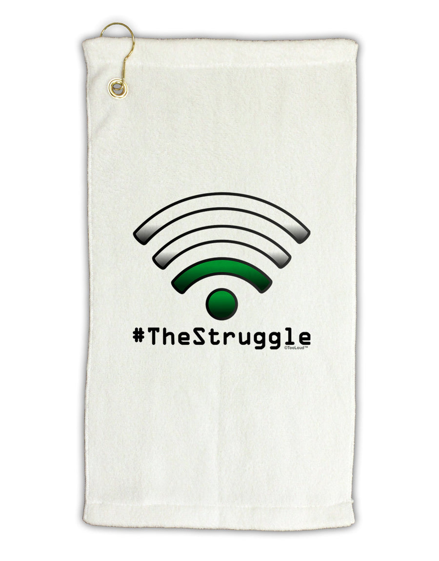 The Struggle - Low Wifi Micro Terry Gromet Golf Towel 16 x 25 inch-Golf Towel-TooLoud-White-Davson Sales