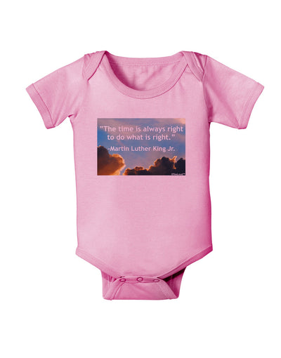 The Time Is Always Right Baby Romper Bodysuit-Baby Romper-TooLoud-Pink-06-Months-Davson Sales