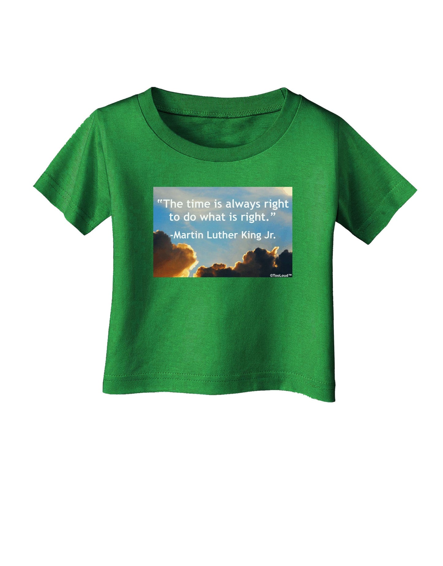 The Time Is Always Right Infant T-Shirt Dark-Infant T-Shirt-TooLoud-Clover-Green-06-Months-Davson Sales