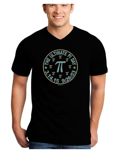 The Ultimate Pi Day Emblem Adult Dark V-Neck T-Shirt by TooLoud-Mens V-Neck T-Shirt-TooLoud-Black-Small-Davson Sales