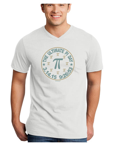 The Ultimate Pi Day Emblem Adult V-Neck T-shirt by TooLoud-Mens V-Neck T-Shirt-TooLoud-White-Small-Davson Sales