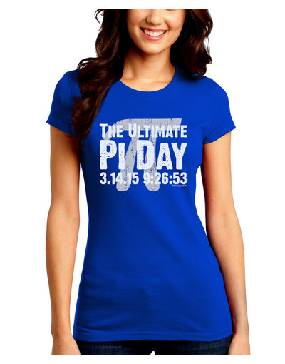 The Ultimate Pi Day Text Juniors Crew Dark T-Shirt by TooLoud-T-Shirts Juniors Tops-TooLoud-Royal-Blue-Juniors Fitted Small-Davson Sales