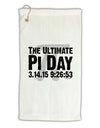 The Ultimate Pi Day Text Micro Terry Gromet Golf Towel 16 x 25 inch by TooLoud-Golf Towel-TooLoud-White-Davson Sales