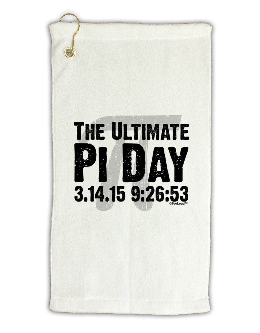 The Ultimate Pi Day Text Micro Terry Gromet Golf Towel 16 x 25 inch by TooLoud-Golf Towel-TooLoud-White-Davson Sales