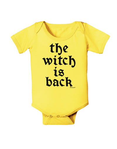 The Witch Is Back Baby Romper Bodysuit by TooLoud-Baby Romper-TooLoud-Yellow-06-Months-Davson Sales