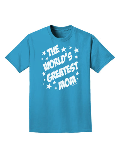 The World's Greatest Mom - Superhero Style Adult Dark T-Shirt by TooLoud-Mens T-Shirt-TooLoud-Turquoise-Small-Davson Sales