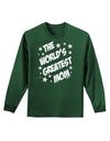 The World's Greatest Mom - Superhero Style Adult Long Sleeve Dark T-Shirt by TooLoud-TooLoud-Dark-Green-Small-Davson Sales