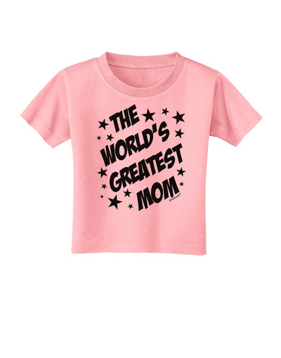 The World's Greatest Mom - Superhero Style Toddler T-Shirt by TooLoud-Toddler T-Shirt-TooLoud-Candy-Pink-2T-Davson Sales