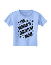 The World's Greatest Mom - Superhero Style Toddler T-Shirt by TooLoud-Toddler T-Shirt-TooLoud-Aquatic-Blue-2T-Davson Sales