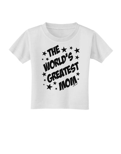 The World's Greatest Mom - Superhero Style Toddler T-Shirt by TooLoud-Toddler T-Shirt-TooLoud-White-2T-Davson Sales