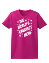 The World's Greatest Mom - Superhero Style Womens Dark T-Shirt by TooLoud-Womens T-Shirt-TooLoud-Hot-Pink-Small-Davson Sales