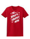 The World's Greatest Mom - Superhero Style Womens Dark T-Shirt by TooLoud-Womens T-Shirt-TooLoud-Red-X-Small-Davson Sales