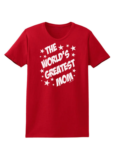 The World's Greatest Mom - Superhero Style Womens Dark T-Shirt by TooLoud-Womens T-Shirt-TooLoud-Red-X-Small-Davson Sales