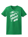 The World's Greatest Mom - Superhero Style Womens Dark T-Shirt by TooLoud-Womens T-Shirt-TooLoud-Kelly-Green-X-Small-Davson Sales