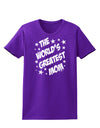 The World's Greatest Mom - Superhero Style Womens Dark T-Shirt by TooLoud-Womens T-Shirt-TooLoud-Purple-X-Small-Davson Sales