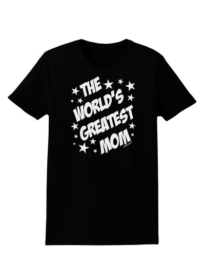 The World's Greatest Mom - Superhero Style Womens Dark T-Shirt by TooLoud-Womens T-Shirt-TooLoud-Black-X-Small-Davson Sales