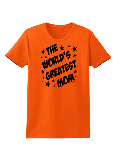 The World's Greatest Mom - Superhero Style Womens T-Shirt by TooLoud-Womens T-Shirt-TooLoud-Orange-X-Small-Davson Sales