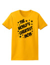 The World's Greatest Mom - Superhero Style Womens T-Shirt by TooLoud-Womens T-Shirt-TooLoud-Gold-X-Small-Davson Sales