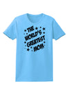 The World's Greatest Mom - Superhero Style Womens T-Shirt by TooLoud-Womens T-Shirt-TooLoud-Aquatic-Blue-X-Small-Davson Sales