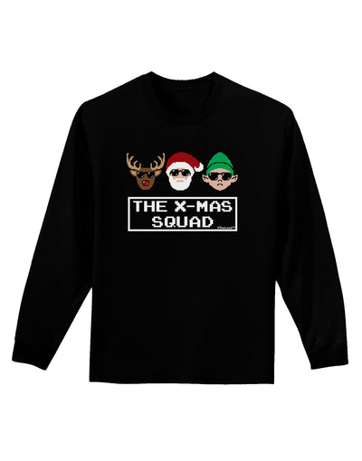 The X-mas Squad Text Adult Long Sleeve Dark T-Shirt-TooLoud-Black-Small-Davson Sales